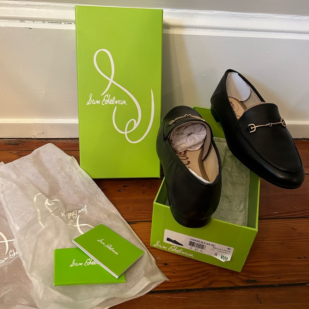 New in box Sam Edelman Loraine Black Leather loafers